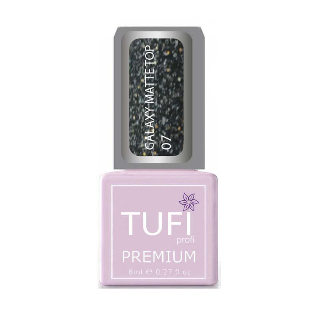 Топ для гель-лаку Tufi profi Premium Galaxy Matte Top 07 Кассіопея, 8 мл
